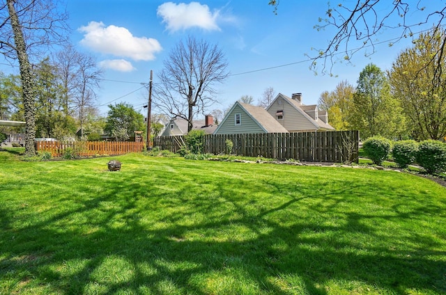 1800 Timberline Dr, Springfield, OH 45504 - view of yard with fence and a fire pit