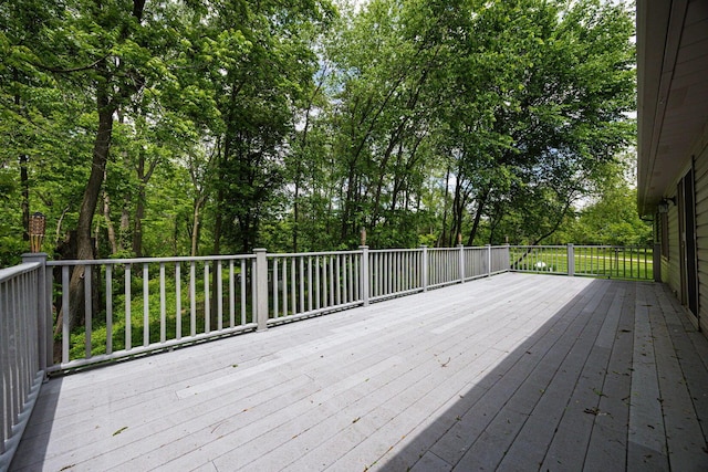 3040 Lafayette Plain City Rd, London, OH 43140 - deck featuring view of wooded area