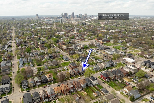 aerial view featuring a residential view