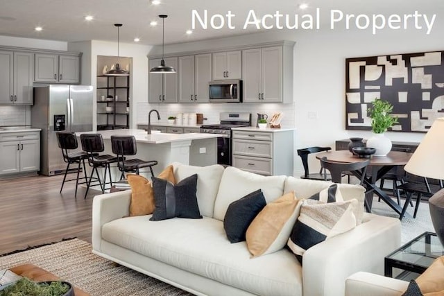6326 Anguria Dr Lot 244, Hilliard, OH 43026 - living area with wood finished floors and recessed lighting