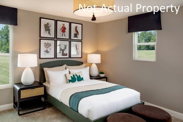 6326 Anguria Dr Lot 244, Hilliard, OH 43026 - bedroom featuring multiple windows and carpet flooring