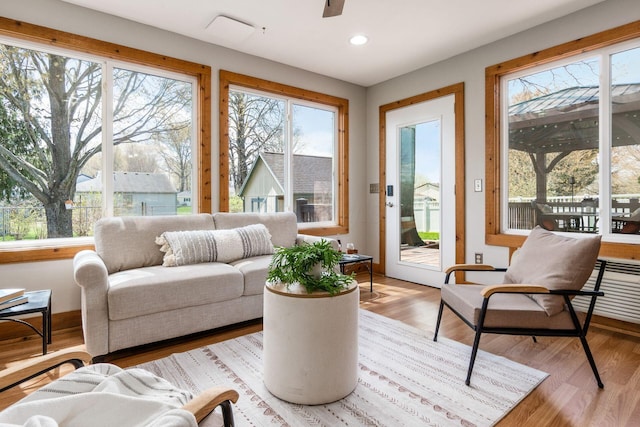 view of sunroom