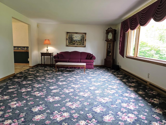 5344 Ridge Ave SE, Canton, OH 44707 - living room featuring carpet floors and baseboards