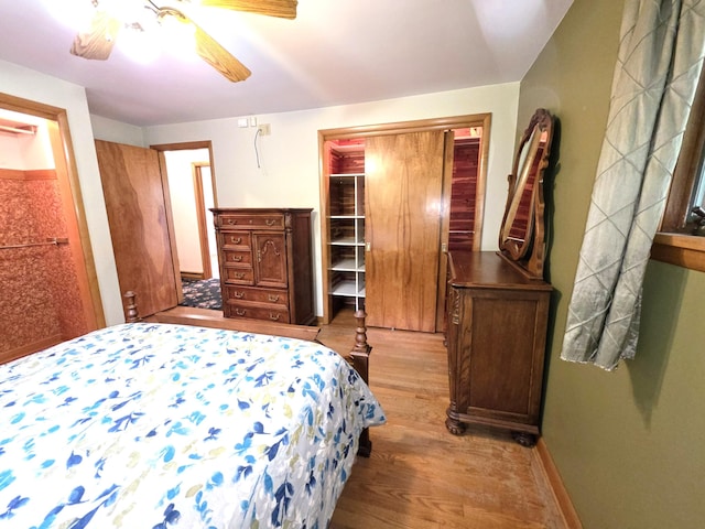5344 Ridge Ave SE, Canton, OH 44707 - bedroom featuring light wood-style flooring and ceiling fan