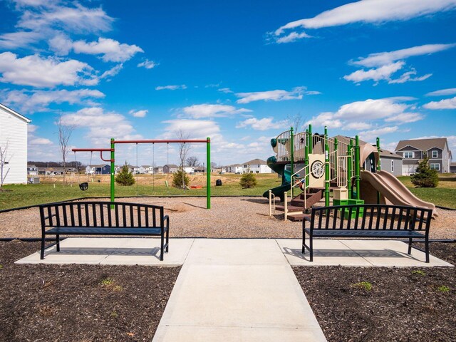 view of community jungle gym