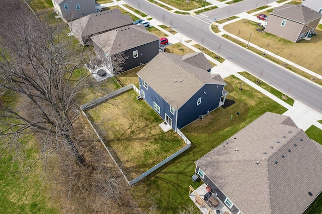 drone / aerial view with a residential view