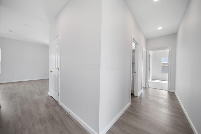 1559 Obetz Ave, Obetz, OH 43207 - hall with baseboards, recessed lighting, and dark wood finished floors