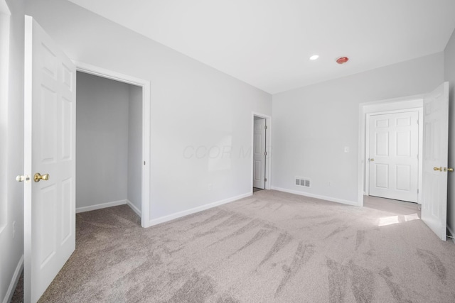 1559 Obetz Ave, Obetz, OH 43207 - unfurnished bedroom featuring baseboards, carpet floors, visible vents, and recessed lighting