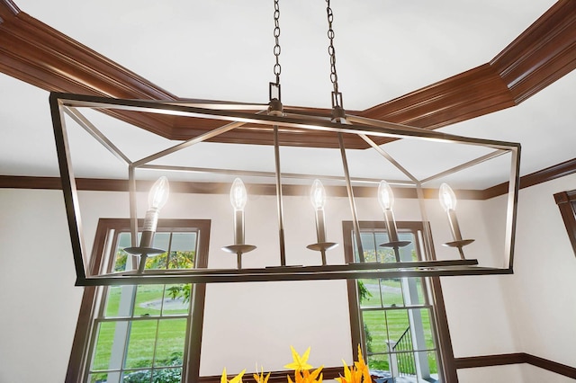 interior details with crown molding