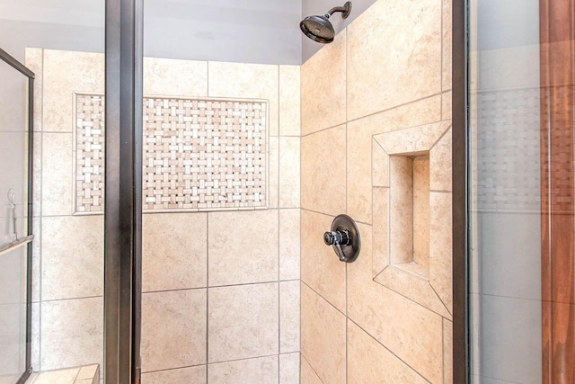 room details with a stall shower