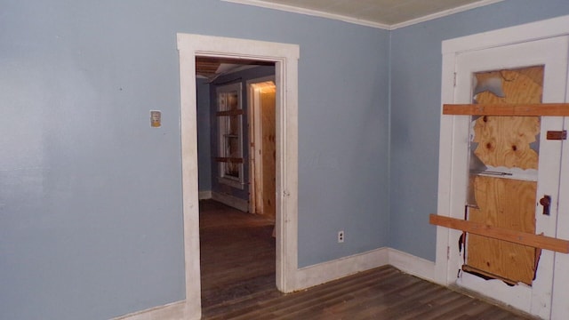 1466 State Route 56, Nelsonville, OH 45764 - empty room with baseboards, ornamental molding, and wood finished floors