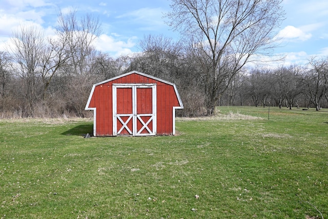 view of shed