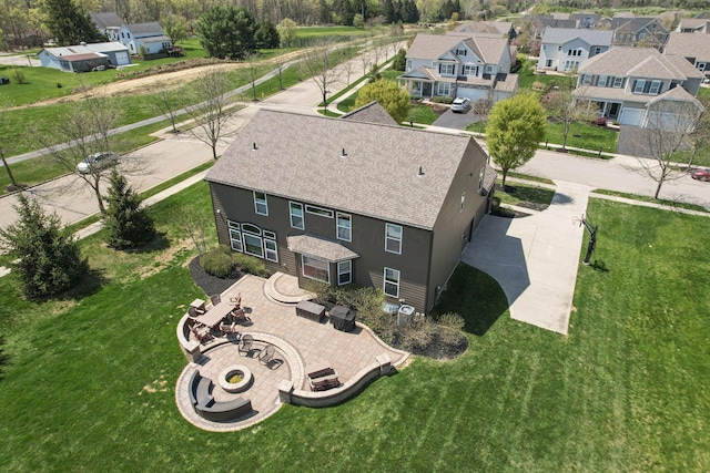 birds eye view of property featuring a residential view