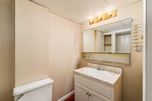 half bath with toilet and vanity
