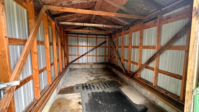 view of storage area
