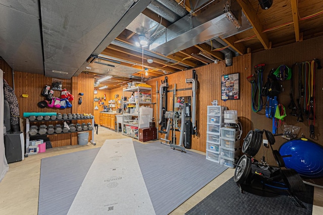 view of basement