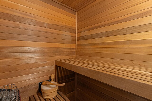 view of sauna