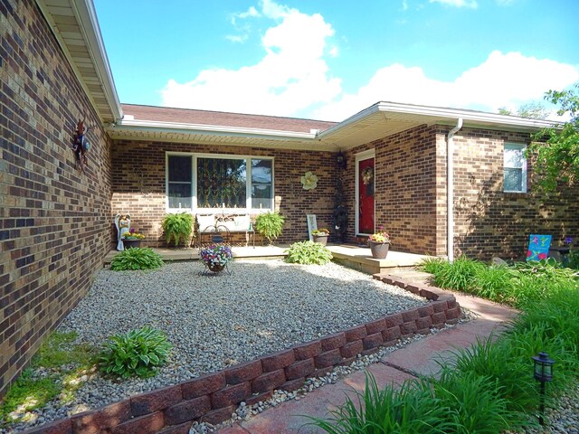 3061 County Road 11, Bellefontaine, OH 43311 - property entrance with brick siding