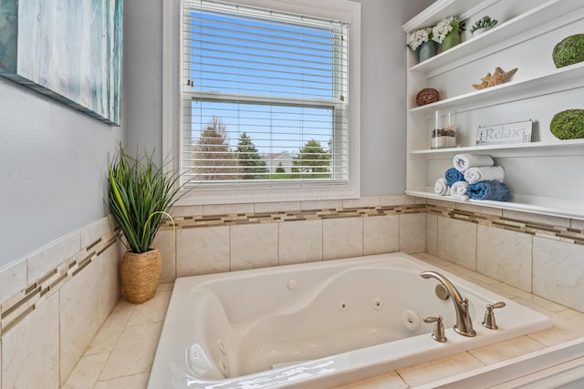 bathroom with a jetted tub