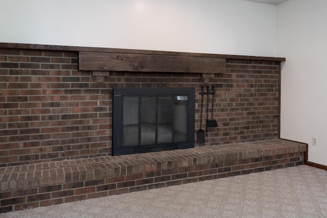2520 Saltergate Dr, Dublin, OH 43016 - detailed view of carpet floors and a fireplace