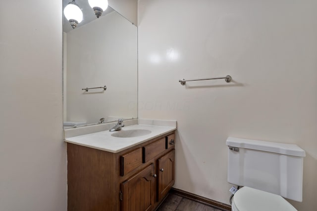 2520 Saltergate Dr, Dublin, OH 43016 - bathroom featuring vanity and wood finished floors