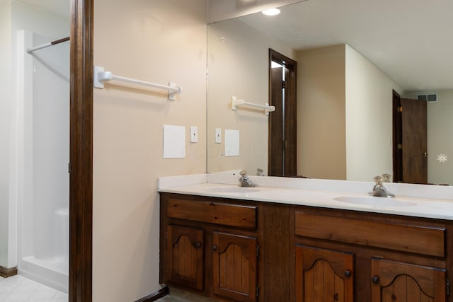 2520 Saltergate Dr, Dublin, OH 43016 - bathroom with double vanity and a shower