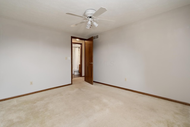 2520 Saltergate Dr, Dublin, OH 43016 - spare room featuring light colored carpet and a ceiling fan