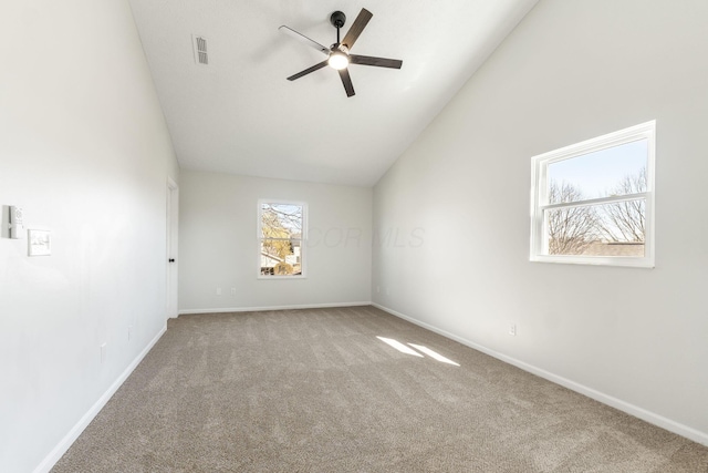 632 Tall Oaks Dr, Gahanna, OH 43230 - unfurnished room with ceiling fan, visible vents, baseboards, and carpet