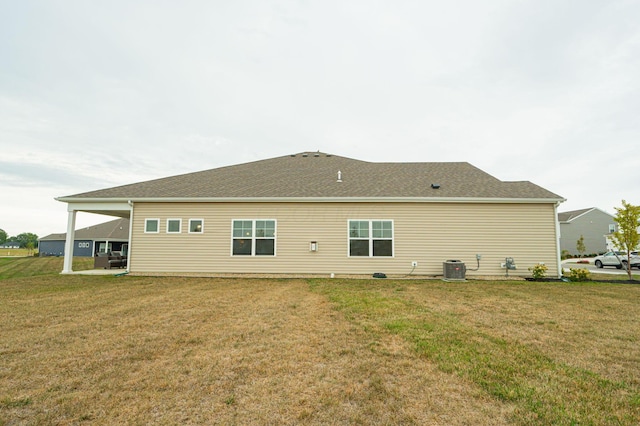 458 Madison Way, Plain City, OH 43064 - back of house featuring central AC, a yard, and a patio area