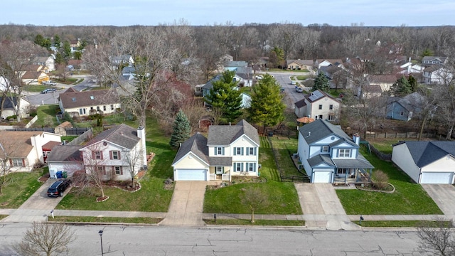 drone / aerial view featuring a residential view