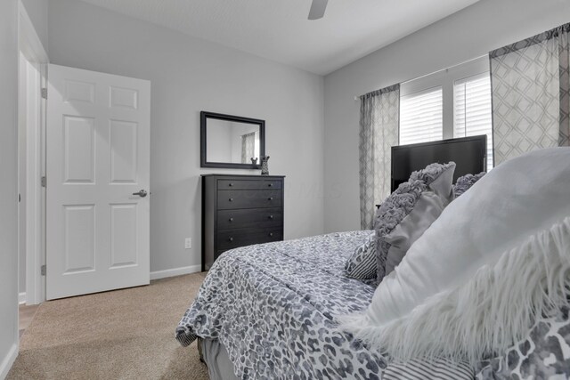 13334 Pine Rd NE, Thornville, OH 43076 - bedroom with carpet floors and a ceiling fan