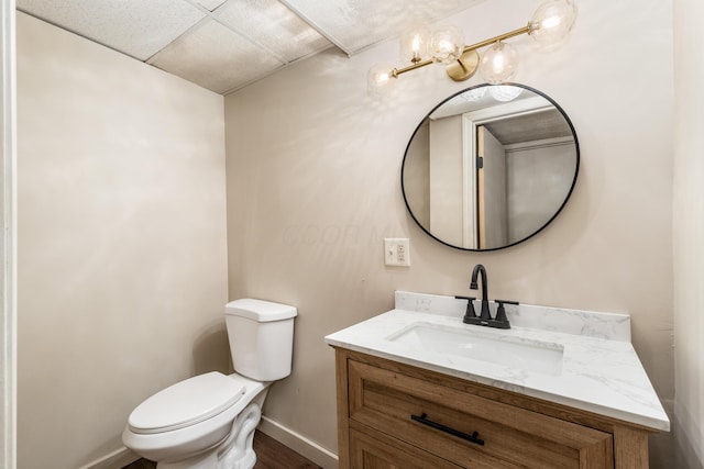 11795 Huntington Way NW, Pickerington, OH 43147 - half bathroom featuring vanity and wood finished floors