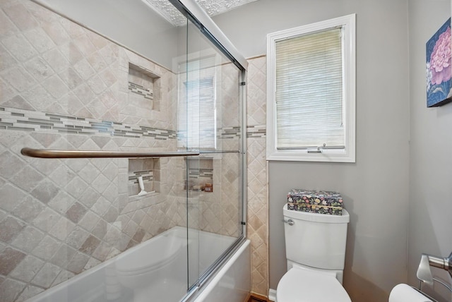 397 E Schrock Rd, Westerville, OH 43081 - bathroom with toilet and enclosed tub / shower combo