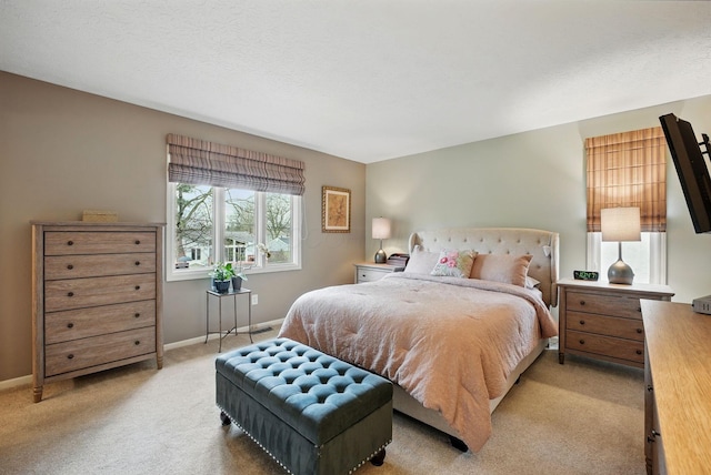 397 E Schrock Rd, Westerville, OH 43081 - bedroom featuring light carpet, baseboards, and a textured ceiling