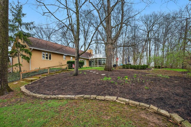 397 E Schrock Rd, Westerville, OH 43081 - view of yard with a sunroom