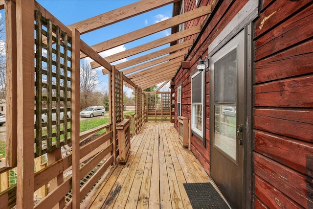 view of wooden deck