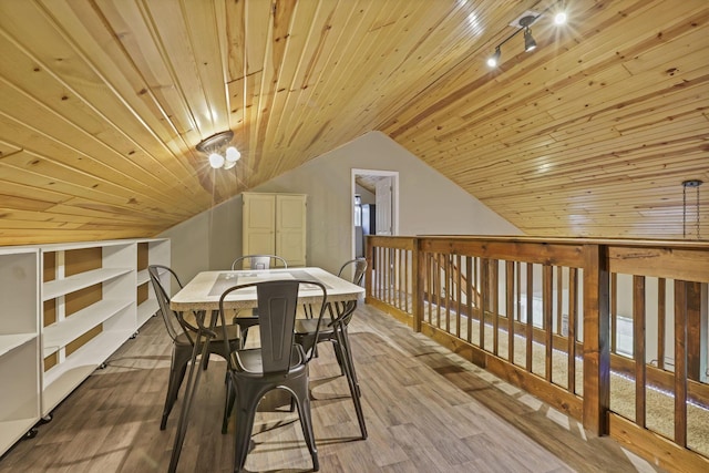 18738 State Route 327, Laurelville, OH 43135 - interior space with rail lighting, wood finished floors, and wooden ceiling