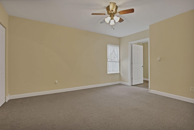 18738 State Route 327, Laurelville, OH 43135 - interior space featuring baseboards, ceiling fan, and carpet flooring