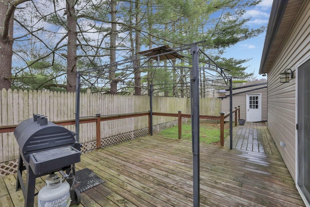 18738 State Route 327, Laurelville, OH 43135 - deck with fence private yard and a grill