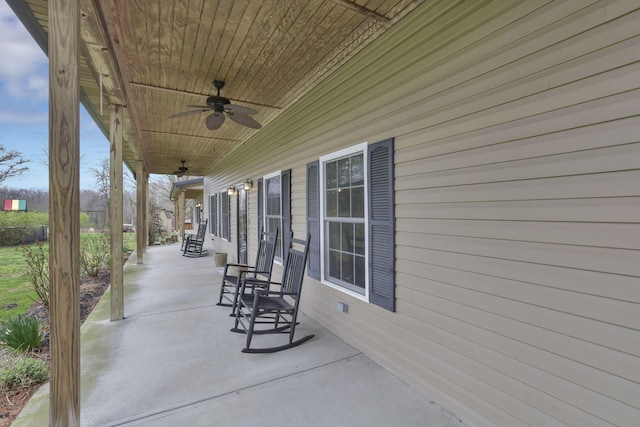 18738 State Route 327, Laurelville, OH 43135 - view of patio / terrace featuring a ceiling fan