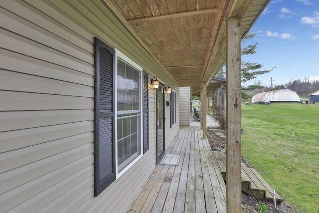 18738 State Route 327, Laurelville, OH 43135 - deck featuring a yard