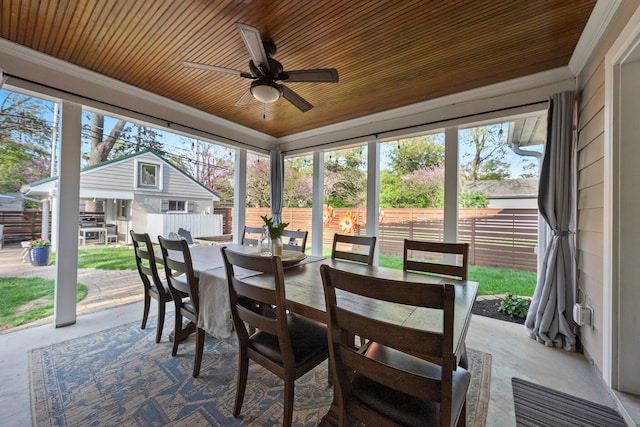 view of sunroom