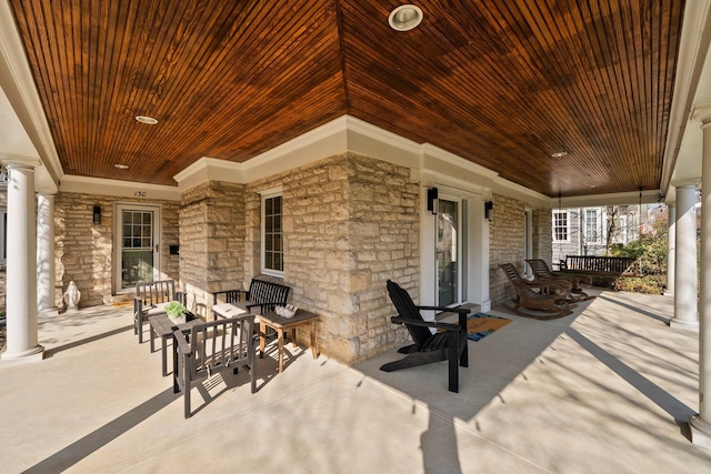 view of patio / terrace featuring a porch
