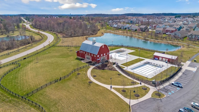 11061 Kingfisher Pl, Plain City, OH 43064 - aerial view featuring a residential view and a water view