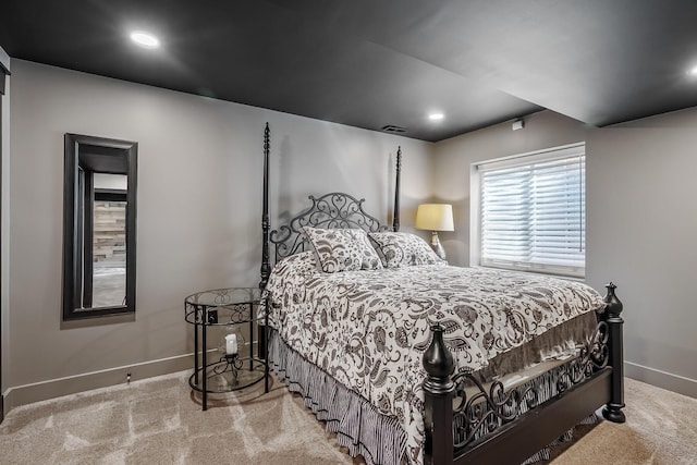 11061 Kingfisher Pl, Plain City, OH 43064 - bedroom with baseboards, visible vents, recessed lighting, and carpet