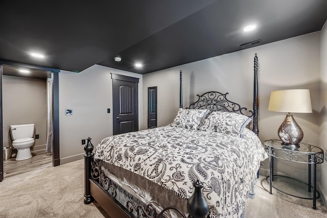 11061 Kingfisher Pl, Plain City, OH 43064 - bedroom with carpet, baseboards, ensuite bath, visible vents, and a closet