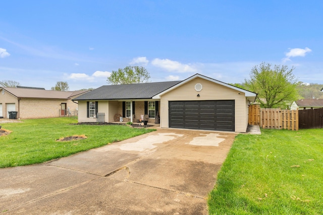 51 Township Rd Unit 1357, South Point, OH 45680 - ranch-style home with an attached garage, driveway, covered porch, and a shingled roof