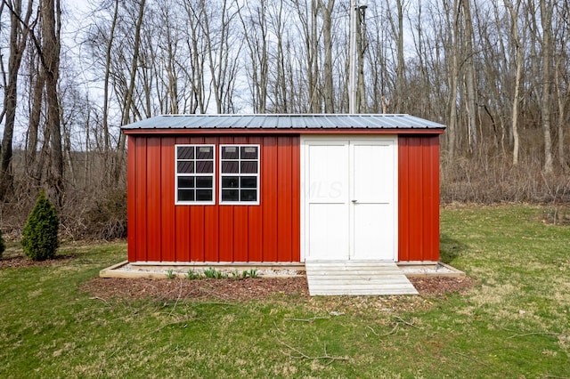 view of shed