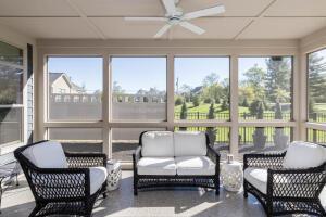 5165 Bluffton Way, Delaware, OH 43015 - sunroom / solarium with an outdoor hangout area and ceiling fan