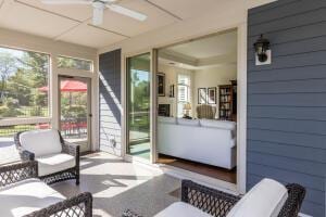 5165 Bluffton Way, Delaware, OH 43015 - sunroom / solarium with a ceiling fan